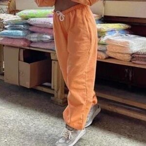 Heavy manners airport sweatpants pumpkin orange